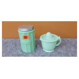 Jadeite Hoosier Canister & Juicer