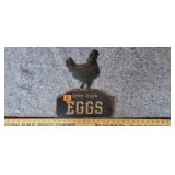 Tin Egg Sign