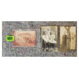 3 Antique Photos Post Cards
