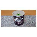 Hills Bros Coffee Can w/Clothes Pins