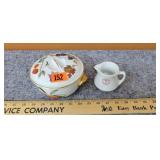 Vintage Covered Steamer Dish & Creamer