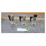 3 Vintage Syrup Servers w/Cork Stoppers