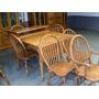 Drop Leaf Oak 4 Leaves 6 Chairs