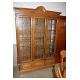 Oak Lighted Curio