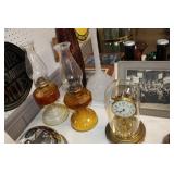 Oil Lamps, Anniversary Clock  