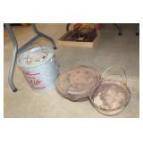 Minnow Bucket, Griswold Skillet 