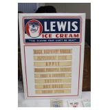 Lewis Ice Cream Sign 