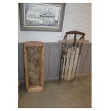 Wood Trolley, Metal Runner Sled