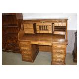 Oak Roll Top Desk 