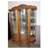 Curved Glass China Cabinet 