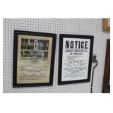 Paper Framed Signs 