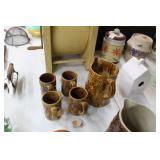 Stoneware Mugs & Pitcher