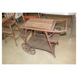 Wicker Serving Cart 