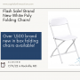 Brand New White Poly Folding Chairs