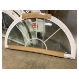 59-1/2" White Vinyl Fan-Lite Window