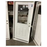 36" x 80" LH Steel 1/2-View Exterior Door