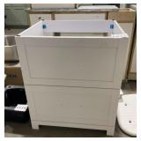 29" White Vanity Base With 2 Drawers