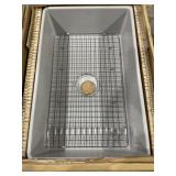 30" x 19" Fireclay Sink in Light Gray