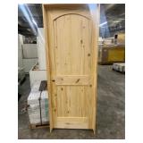 30" x 80" RH Knotty Pine Arch Top Interior Door