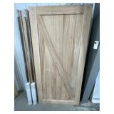 42" x 84" Unfinished Knotty Pine Z Style Barn Door