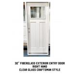32" RH  Fiberglass Exterior Entry Door