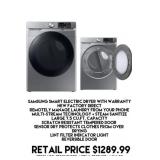Samsung Smart Electric Dryer With Warranty