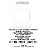 Whirlpool Electric Dryer With Warranty
