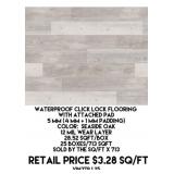 Waterproof Click Lock Vinyl Flooring w/Pad x713SF