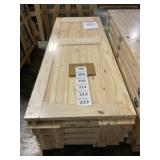 30" x 80" LH Knotty Pine Arch Top Door