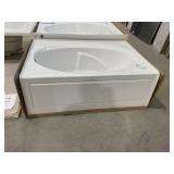 60" x 42" LH Oval Drop-In Bathtub with Skirt