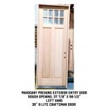 Mahogany Prehung Exterior Entry Door