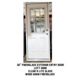 32" LH Fiberglass Exterior Entry Door