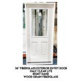36" RH Fiberglass Exterior Entry Door