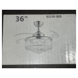 36" Crystal Ceiling Fan