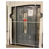 1/0x3/0x1/0 LH Gray Fiberglass Black Leaded Door