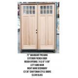 72" Mahogany Prehung Exterior French Door