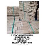 5" x 3/4" Hardwood Flooring x819 SF