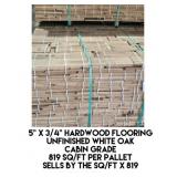 5" x 3/4" Hardwood Flooring x819 SF