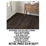 Waterproof Click Lock Vinyl Flooring w/Pad x1711SF