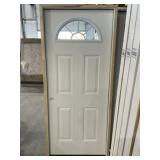 34" x 80" RH 4-Panel Craftsman FG Exterior Door