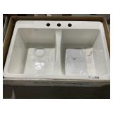 Kohler® Cast-Iron Drop-In Double Bowl Sink