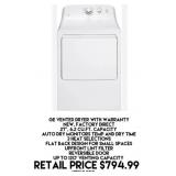 GE Vented Dryer With Warranty