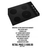 Whirlpool Electric Cooktop With Warranty