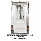 36" LH Fiberglass Exterior Entry Door