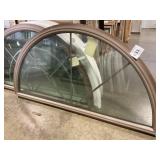 71-1/2" Brown Vinyl Fan-Lite Window x 2