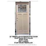 32" RH Fiberglass Exterior Entry Door