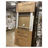 30" x 80" RH White FV Storm Door with SS Screen