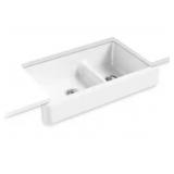 Kohler® Cast-Iron 70/30 Sink in Sea Salt