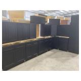 15pc. Silvercreek Matte Black Shaker 30" Kitchen
