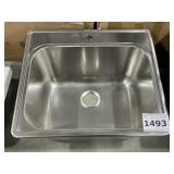 25" x 22" Silver Drop In Sink